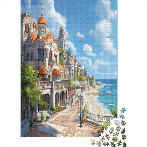 Puzzle 1000 Teile,puzzle Erwachsene, Impossible Puzzle, Geschicklichkeitsspiel Für Die Ganze Familie,Puzzle Farbenfrohes Legespiel - Sonnenuntergang am Hafen.Home DekoRatteion Puzzle 1000pcs (75x50cm) von MOBYAT