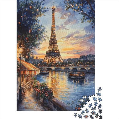 Puzzle 1000 Teile - Eiffelturm - Puzzle Für Erwachsene, [Exklusiv] 1000pcs (75x50cm) - Holzpuzzle von MOBYAT