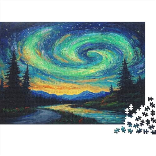 Puzzle 1000 Teile - Nordlichter - Puzzle Für Erwachsene, [Exklusiv] 1000pcs (75x50cm) - Holzpuzzle von MOBYAT