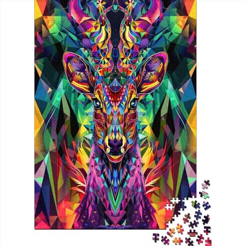 Tierporträt 1000 Stück Puzzles Für Erwachsene Teenager Stress Abbauen Familien-Puzzlespiel Mit Poster in 1000-teiliges Puzzle Lernspiel Spielzeug Geschenk Puzzel 1000pcs (75x50cm) von MOBYAT