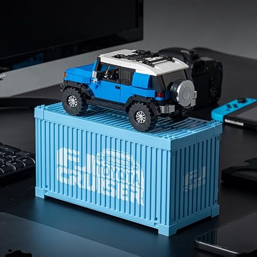 MOCBROPCS Toyota FJ Cruiser Bausteinset, offiziell Lizenziertes Toyota-Sammelauto mit Ausstellungsbehälter,für Liebhaber von Technik Bauspielzeug von MOCBROPCS