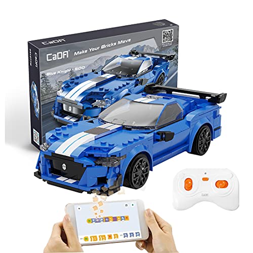 MOCOA Technik Rennauto Bausteine für GT500,2.4Ghz/APP RC 325 Teile Sportwagen Bausatz Auto,CADA C51077W Auto Modell Konstruktionsspielzeug Kompatibel mit Lego Technic von MOCOA