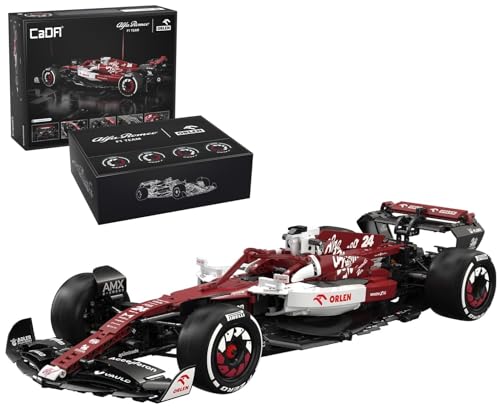 MOCSETS Technik F1 Auto für Alfa Romeo F1 Team Orlen C42 2022, Modellauto-Bausatz im Maßstab 1:8, Klemmbausteine Formel 1 Auto aus 1868+ Teile von MOCSETS