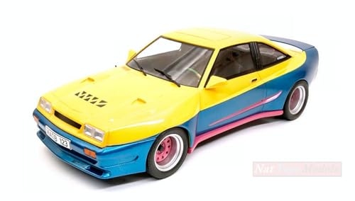 MODELCARGROUP MCG18095 OPEL MANTA B MATTING YELLOW/BLUE 1:18 MODELLINO DIE CAST von NEW