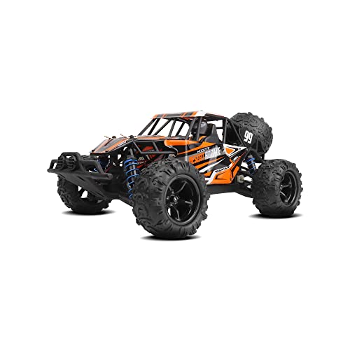 MODSTER Desert Rookie Elektro Brushed RC Monster Truck 4WD 1:18 RTR I 2.4 GHz I Ferngesteuerter Monstertruck I Robuster RC Truck mit Grip für Offroad Abenteuer I bis zu 40 km/h von MODSTER