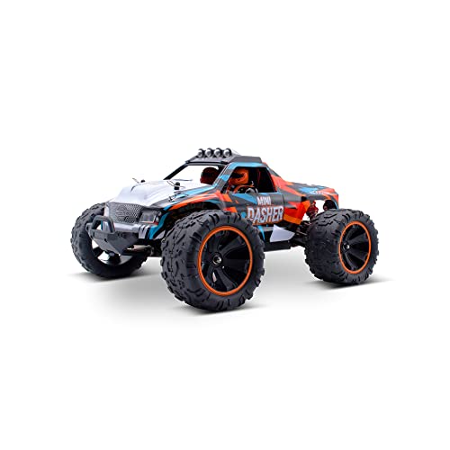 MODSTER Mini Dasher Elektro Brushed RC Monster Truck 4WD 1:14 RTR I 2.4 GHz I Highspeed robuster Ferngesteuerter Monstertruck mit Ultragrip für Offroad Abenteuer I bis zu 60 Km/h, Schwarz von MODSTER