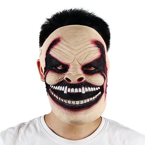 MOHDHAF-Cosplay Costume Mask Halloween Horror Bloody Half Face Mask Devil Face Zombie Mask Secret Room Cosplay Scary Props von MOHDHAF