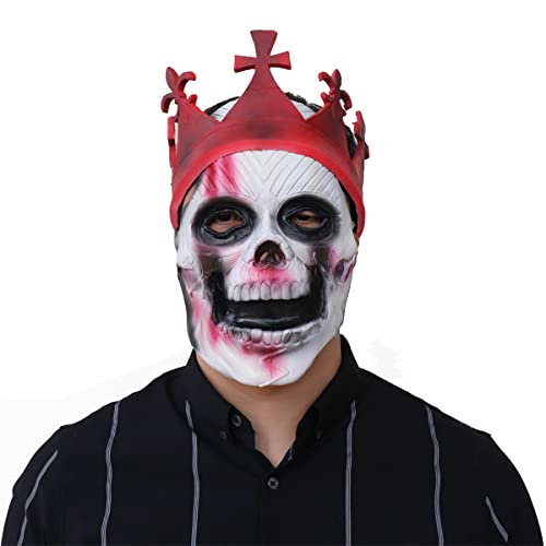 MOHDHAF-Game Watchs Dogs Legion Skull Crown Pig Cosplay Mask Half Face Cosplay Mask Halloween Headwear Mask Horror Headwear for Halloween Carnival Costume Party Props von MOHDHAF