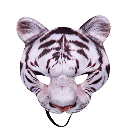 MOHDHAF-Halloween Masquerade Carnival Party Cosplay Props Animal Shape Tiger Cosplay Mask Horror Headwear for Halloween Carnival Costume Party Props von MOHDHAF