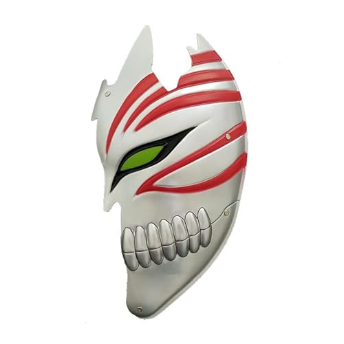 MOHDHAF-Hworks Bleachs Kurosaki Ichigo Cosplay Maske Halloween Kostüm Requisiten Kunststoff Half Face Cover von MOHDHAF