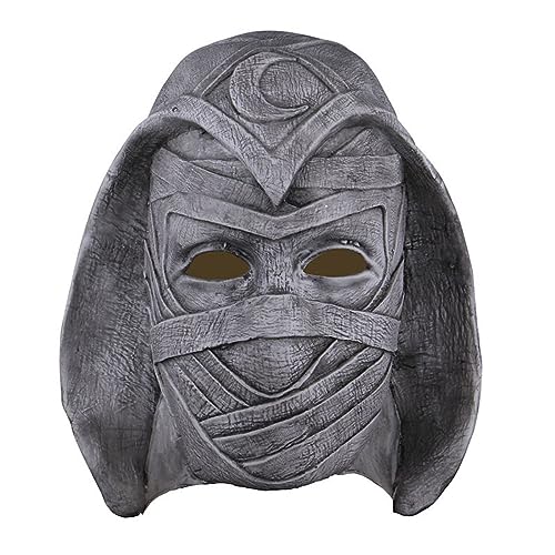 MOHDHAF-Hworks Cosplay Costume Mask Moonlight Knight Mask Headwear Moon Knight Mask Halloween Performance Funny Cos Props von MOHDHAF