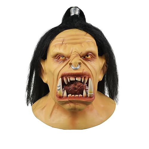 MOHDHAF-Hworks Cosplay Costume Mask Orgrim Mask Headpiece Guldan Warlock Halloween Show Warcraft Surrounding Cos von MOHDHAF