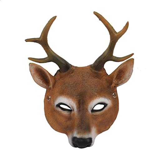 MOHDHAF-Hworks Deer Mask PU Foam Full Face Cover Halloween Cosplay Party Props von MOHDHAF