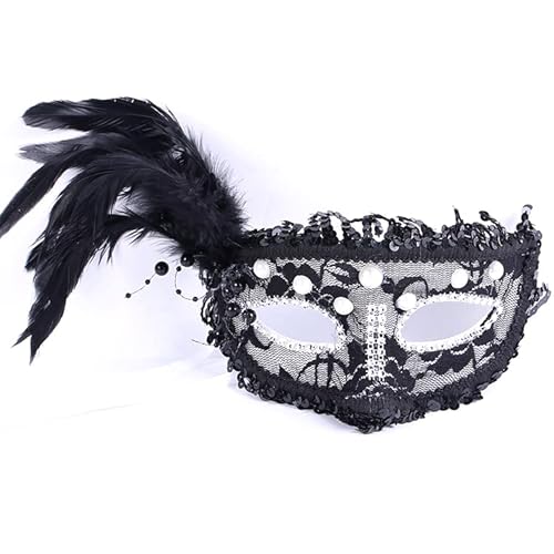 MOHDHAF-Hworks Spitze Feder Cosplay Maske Halloween Kostüm Requisiten Party Kunststoff Half Face Cover von MOHDHAF