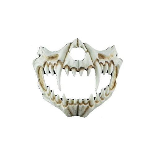 MOHDHAF-Hworks The Dragon Fierce Tiger Maske Harz Half Face Cover Halloween Cosplay Prop von MOHDHAF