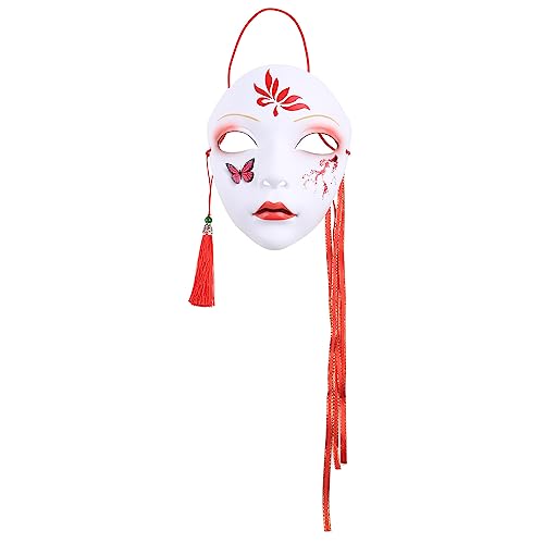 MOHDHAF- Mask Halloween Mask Clothing Adult Female Mask Women's Full Face Handdrawn Mask von MOHDHAF