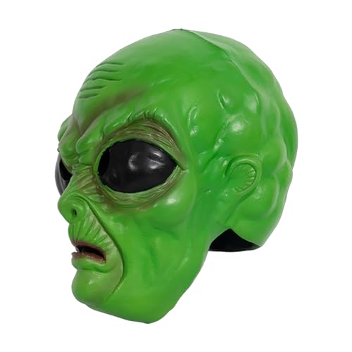 Halloween-Party-Maske, Alien-Maske, Maskerade-Maske, Alien-Cosplay-Maske, Streichkostümmaske, Vollkopfmaske für Karneval, Alien, Cosplay, Streichkostüm, Vollkopfmaske, Alien-Maske für Halloween von MOIDHSAG