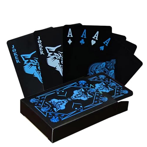 MOIDHSAG 54 Blatt Spielkarten-Deck, klassisches PVC, wasserdicht, Pokerkarten, Kartendeck, Erwachsene, Tischspiel, Spielkarte, PVC, Rollenspielkarte von MOIDHSAG