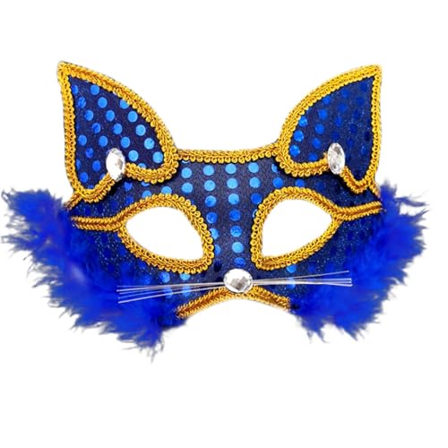 MOIDHSAG Maskerade Füchse halbe Pailletten Katzen Tier Halloween Kostüm Kleid für Party von MOIDHSAG