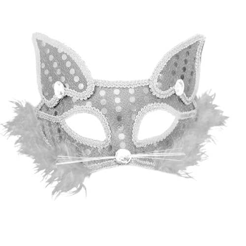 MOIDHSAG Maskerade Füchse halbe Pailletten Katzen Tier Halloween Kostüm Kleid für Party von MOIDHSAG