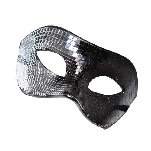 MOIDHSAG Silberne Maske Mit Glitzernden Designs Atmungsaktive Party Maske Charm Ornament Mit Auffälligen Designs Für Verschiedene Anlässe von MOIDHSAG