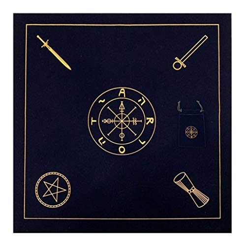 MOIDHSAG Tarot Tischdecke Kordelzug Set Tarot Karten Tischdecke Astrologie Wahrsagerei Matte Tischdecke von MOIDHSAG