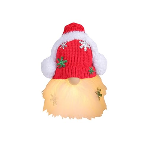 MOIDHSAG Weihnachten LED Strickmütze Spielzeug Gesichtslose Puppen Urlaub Ornamente Geschenk von MOIDHSAG