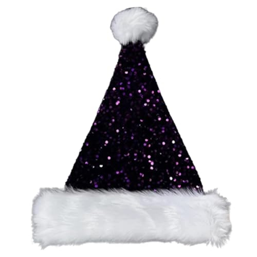 MOIDHSAG Weihnachts Kopfbedeckung Pailletten Besetzt Die Feiertage Outfits Cosplay Weihnachtsmütze von MOIDHSAG