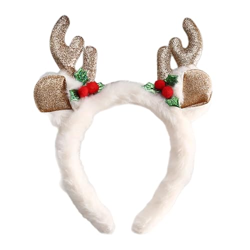 MOIDHSAG Weihnachtskostüm Stirnband Mistelzweig Bühne Mistelzweig Kopfbedeckung Geweih Weihnachten Party Requisiten Geweih Geschenk Stirnband von MOIDHSAG