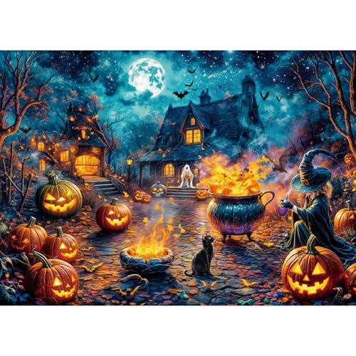 Puzzle 1000 Teile,Puzzle Erwachsene, EIN Herausforderndes Rätsel,Puzzlespiele für Die Ganze Familie,Geschenke für Frauen,Geschenke für Männer,Thema-Halloween Horror Night Puzzle 1000 Teile,Puzzle Erwachsene, EIN Herausforderndes Rätsel,Puzzlespiele für Die Ganze Familie,Geschenke für Frauen,Geschenke für Männer,Thema-Halloween Horror Night von MOJIGE