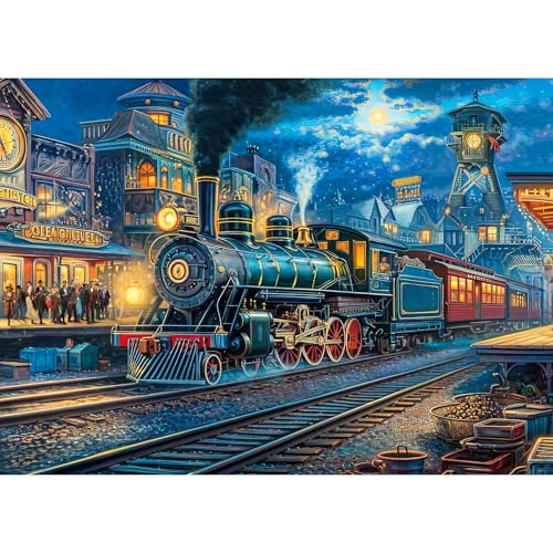 Puzzle 1000 Teile,Puzzle Erwachsene, EIN Herausforderndes Rätsel,Puzzlespiele für Die Ganze Familie,Geschenke für Frauen,Geschenke für Männer,Thema:Bahnhof Puzzle 1000 Teile,Puzzle Erwachsene, EIN Herausforderndes Rätsel,Puzzlespiele für Die Ganze Familie,Geschenke für Frauen,Geschenke für Männer,Thema:Bahnhof von MOJIGE