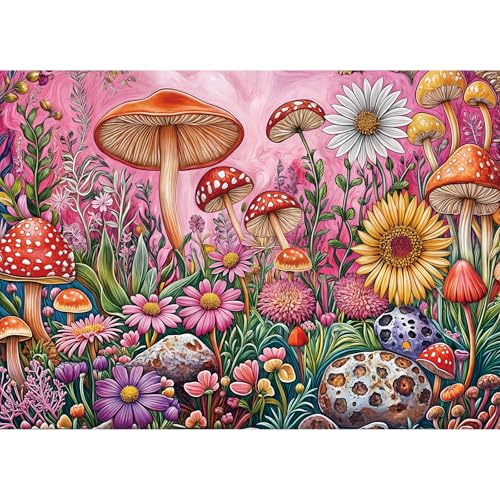 Puzzle 1000 Teile,Puzzle Erwachsene, EIN Herausforderndes Rätsel,Puzzlespiele für Die Ganze Familie,Geschenke für Frauen,Geschenke für Männer,Thema:Farbenfrohe Pilze Puzzle 1000 Teile,Puzzle Erwachsene, EIN Herausforderndes Rätsel,Puzzlespiele für Die Ganze Familie,Geschenke für Frauen,Geschenke für Männer,Thema:Farbenfrohe Pilze von MOJIGE