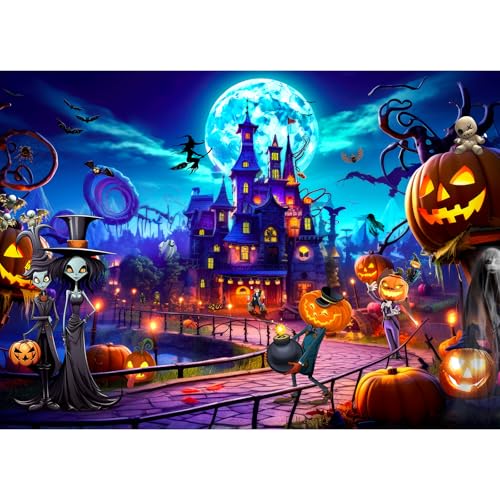 Puzzle 1000 Teile,Puzzle Erwachsene, EIN Herausforderndes Rätsel,Puzzlespiele für Die Ganze Familie,Geschenke für Frauen,Geschenke für Männer,Thema:Horror-Halloween von MOJIGE