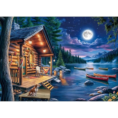 Puzzle 1000 Teile,Puzzle Erwachsene, EIN Herausforderndes Rätsel,Puzzlespiele für Die Ganze Familie,Geschenke für Frauen,Geschenke für Männer,Thema:Mondlicht am Fluss Puzzle 1000 Teile,Puzzle Erwachsene, EIN Herausforderndes Rätsel,Puzzlespiele für Die Ganze Familie,Geschenke für Frauen,Geschenke für Männer,Thema:Mondlicht am Fluss von MOJIGE