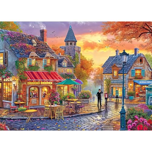 Puzzle 1000 Teile,Puzzle Erwachsene, EIN Herausforderndes Rätsel,Puzzlespiele für Die Ganze Familie,Geschenke für Frauen,Geschenke für Männer,Thema:Neonstraße von MOJIGE