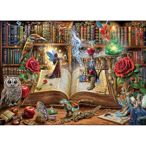 Puzzle 1000 Teile,Puzzle Erwachsene, EIN Herausforderndes Rätsel,Puzzlespiele für Die Ganze Familie,Geschenke für Frauen,Geschenke für Männer,Thema:Zauberbuch von MOJIGE