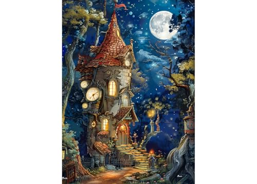 Puzzle für Erwachsene 1000, Impossible Puzzle für Erwachsene, Lernspiele, Geschenke, Herausfordernde Puzzles, Puzzle-Spiel für das Ganze für Frauen, Geschenke für Männer, Thema: Altes Schloss von MOJIGE