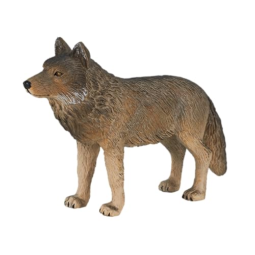 MOJO - Holzwolf, stehend, handbemalte Spielfigur, Woodland-Kollektion, naturgetreu und sehr detailliert, entworfen in Großbritannien von MOJO