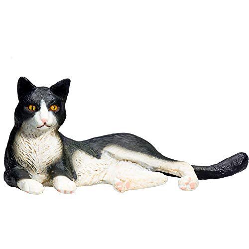 Mojo 387367 Katze liegend Schwarz-Weiß 6 cm Bauernhoftiere von MOJO