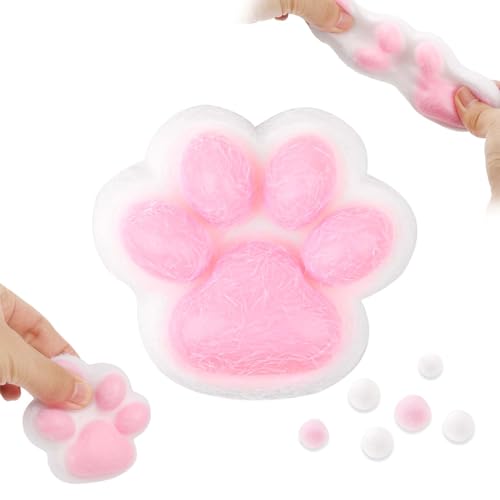 MOKIDO Katzenpfoten Squishy, Cat Paw Anti Stress Ball, Cat Squishy Quetschspielzeug, Katzenpfoten Quetschspielzeug mit Bällen, Sensorische Spielzeug, Anti Stress Spielzeug (M) von MOKIDO