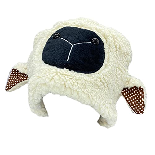 MOLKASIA Fashion Baotou Halloween Warm Cartoon Lamb Hat Stuffed Animal Headgear Winddicht Eltern-Kind-Requisiten von MOLKASIA