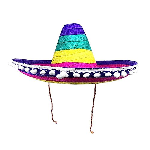 MOLKASIA Mexikaner Sombrero-Hüte mit breiter Krempe, sonnenfester Strohhut für Fotoshootings, Requisiten, Erwachsene, Unisex, Zylinderhut, Karnevalskostüm von MOLKASIA