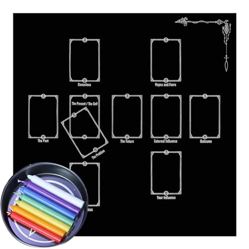 MOLKASIA Tarots Tischdecke Wahrsagungen Tisch Orakel Brettspiel Matte Quadratische Form Pendel Altäre Tischdecke von MOLKASIA