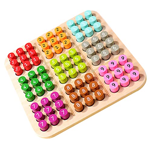 1 Satz Einfaches Regenbogen-Sudoku Desktop-Sudoku-schachspielzeug Holz Arithmetik-Sudoku Sudoku-holzspiel Holzspielzeug Freizeitspielzeug Für Sudoku-Spiel Hölzern Colorful MOLUCKFU von MOLUCKFU