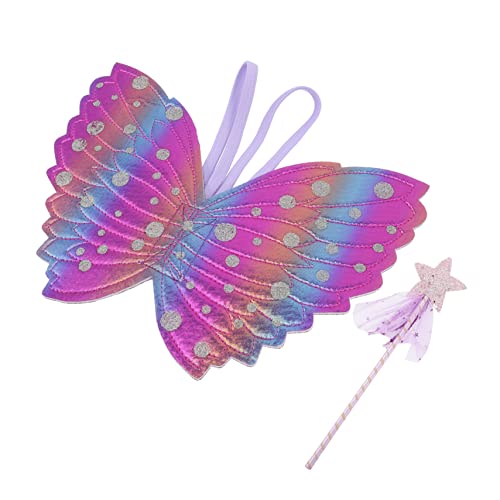 1 Satz Engelsflügel Fairy Wand Party mitgebsel Kinderparty Dekoration Toy Kindergeburtstag Bausatz Fee Puppe Dekorationen Kostümzubehör Zauberstäbe Stoff Violett MOLUCKFU von MOLUCKFU