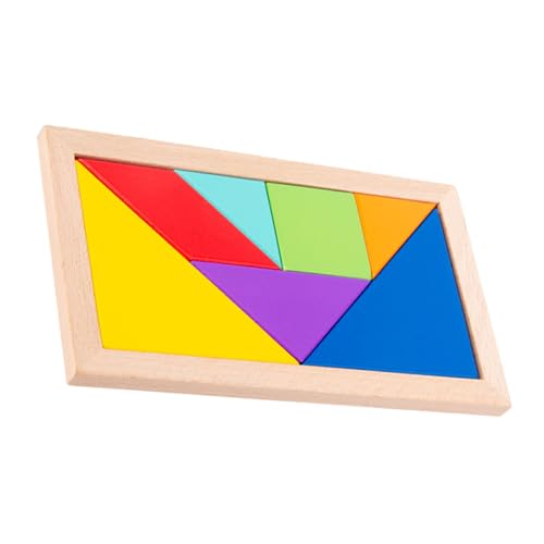 1 Satz Holzspielzeug Für Kinder Rätsel Kleinkind Puzzle-Spielzeug Für Kinder Vorschulspielzeug Für Den Unterricht Kinder Rätsel Kinder Spielset Kidcraft-spielset Colorful Bambus MOLUCKFU von MOLUCKFU