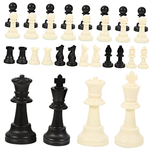 1 Satz Schachfiguren Schachtisch Kette Spiel Konzept P.p. Schach Mini Schach Schachbrett Riesiges Schach Schach-Timer Schach Ersatz Plastik MOLUCKFU von MOLUCKFU