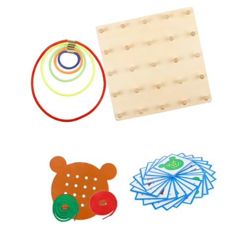 MOLUCKFU 1Stk Nagelplatte Kinder Puzzle rätselbuch Kinder Puzzle für Kinder knobeleien für Kinder pegboard peg Board Nagelbrett-Set laubsägen für Kinder Spielzeug Lehrinstrument von MOLUCKFU