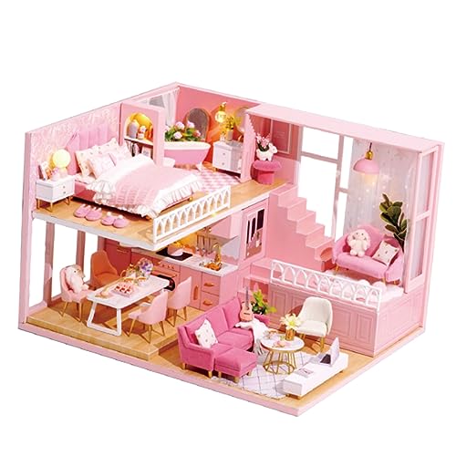 1stk Spielzeug Zum Manuellen Zusammenbauen Mini- Zum Selbermachen Wohnung Selber Bauen Kabinenmodell Miniatur DIY Wohnung Mini-Wohnung Miniatur DIY MOLUCKFU von MOLUCKFU