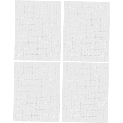 4 Blätter Leere Puzzles beschreibbare Rätsel übermalbare Puzzles leeres Puzzle zum Dekorieren DIY Puzzle weißes Puzzle DIY-Rohlinge-Produkte Puzzle-Spielzeug 3D-Rätsel Papier Beige MOLUCKFU von MOLUCKFU